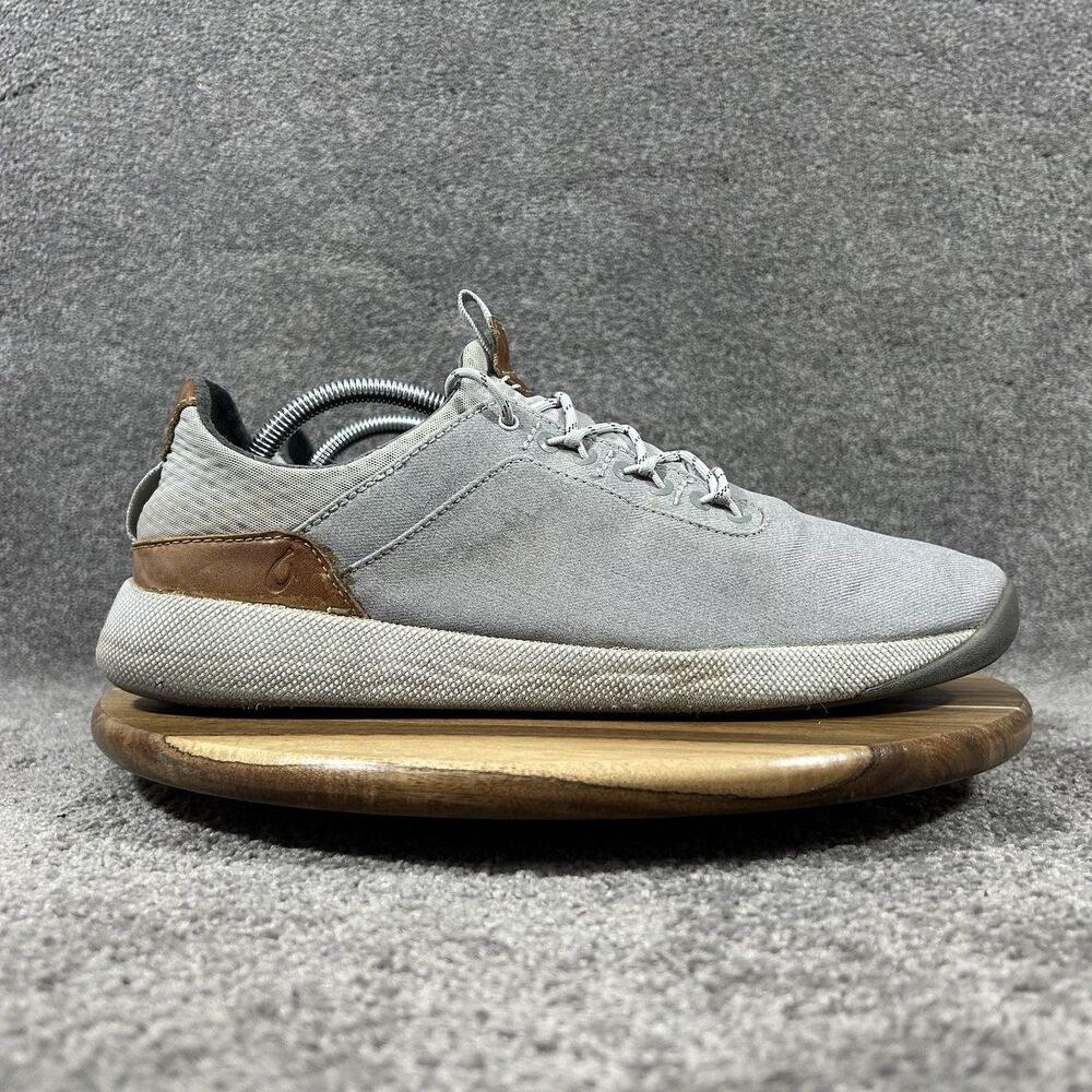 OluKai Nanea Li 10485-PGVP Men’s Size 11.5 Gray Casual Walking Boat Shoes Used